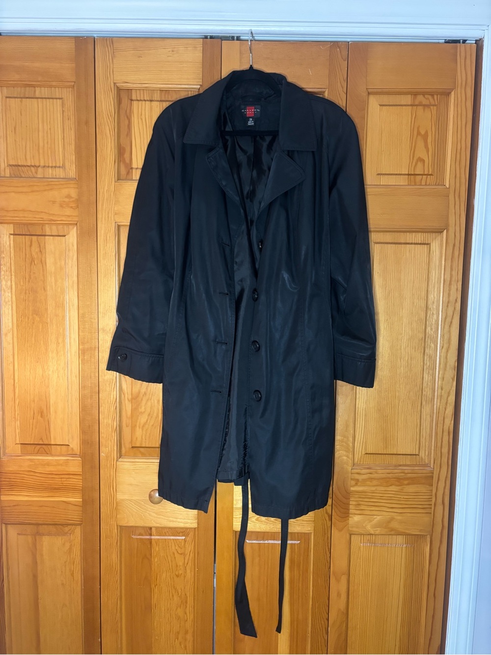 Gallery Black Classic Trench Coat